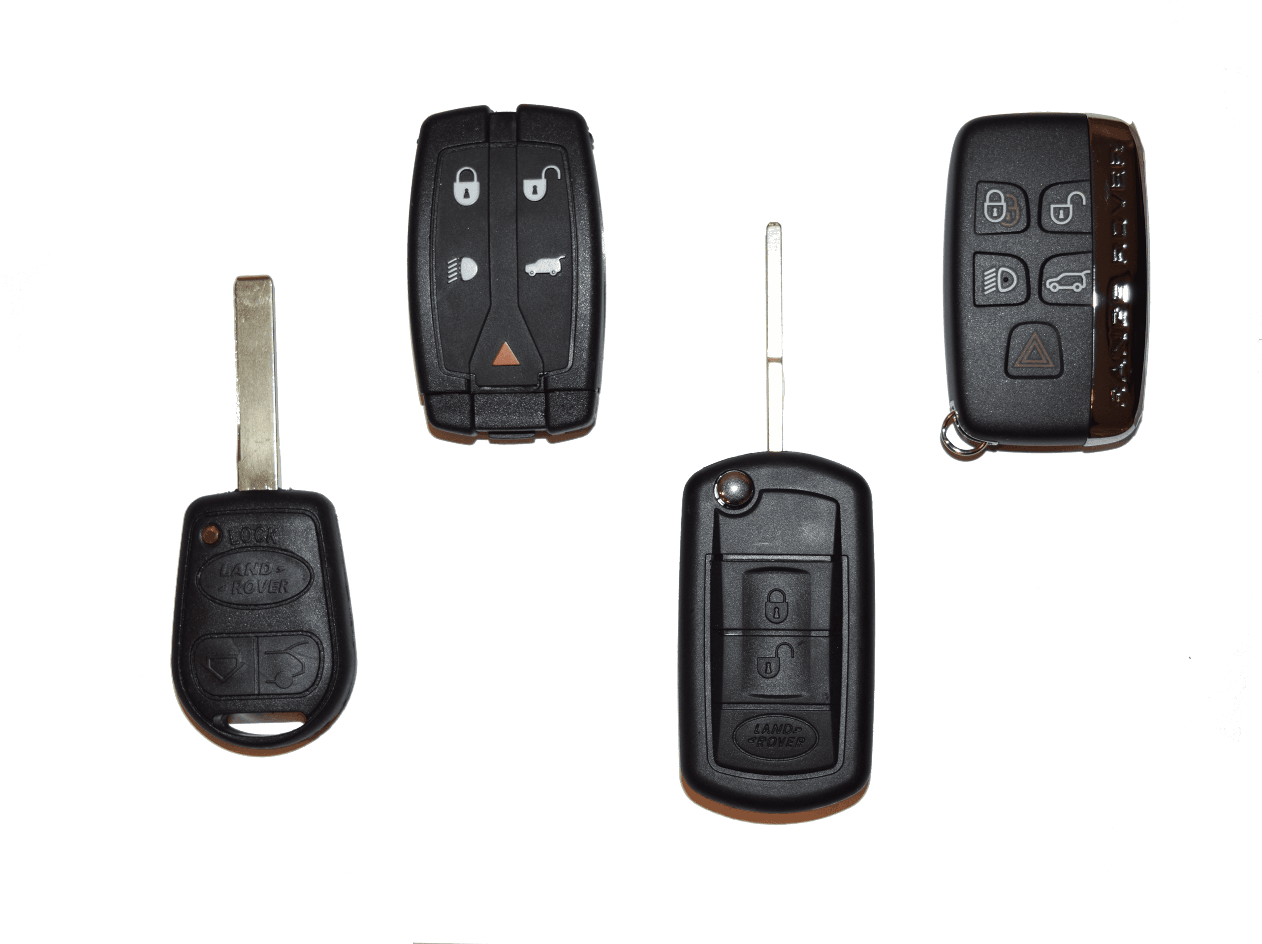 Assorted Land Rover Car Keys PNG image