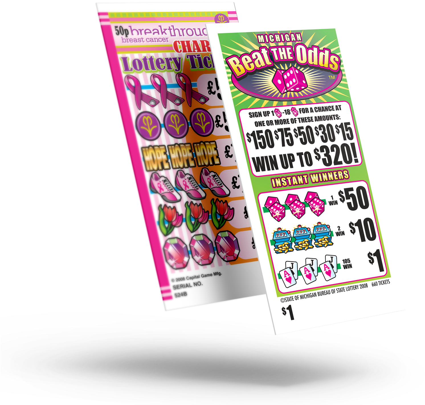 Assorted Lottery Tickets PNG image