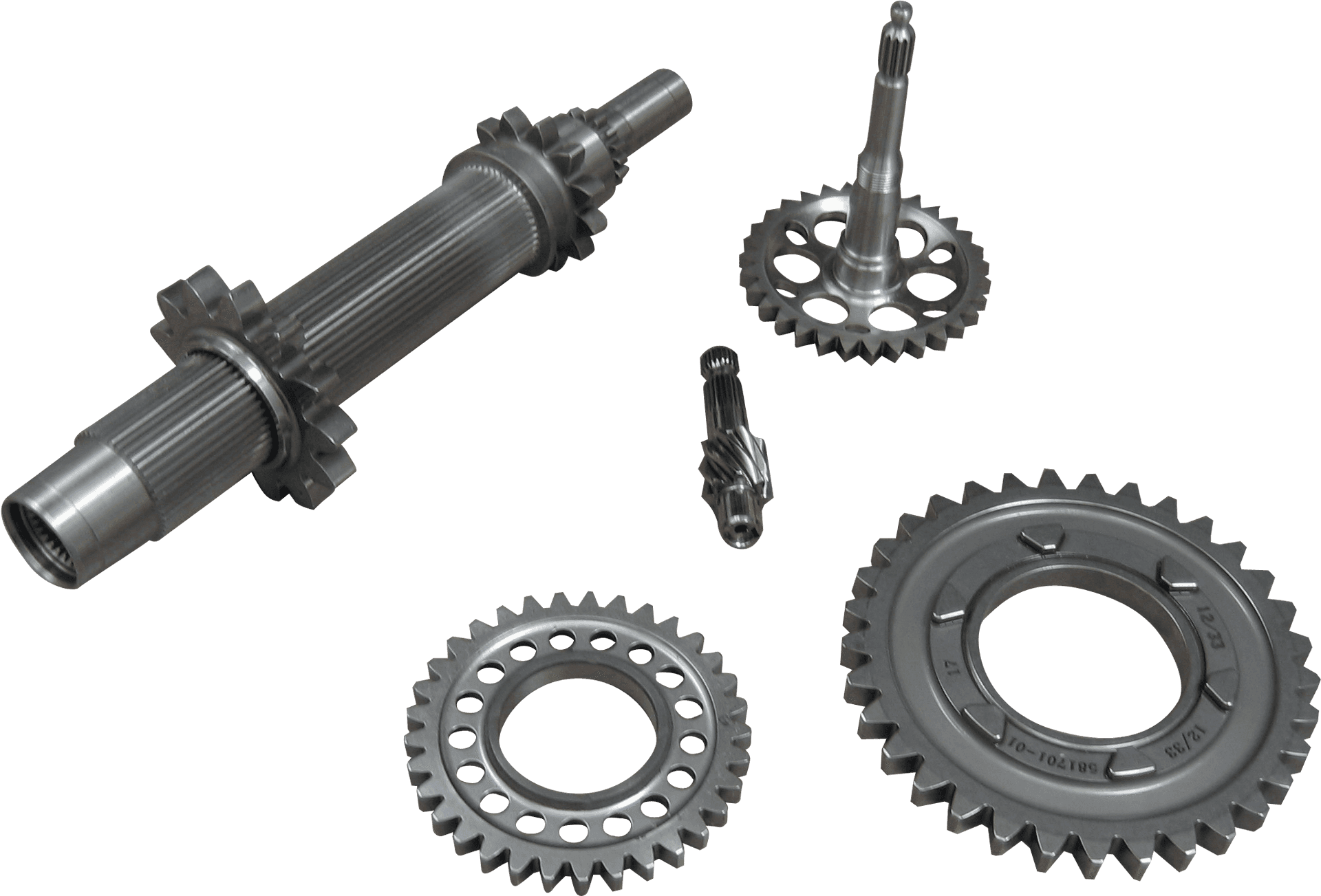 Assorted Mechanical Gearsand Shafts PNG image