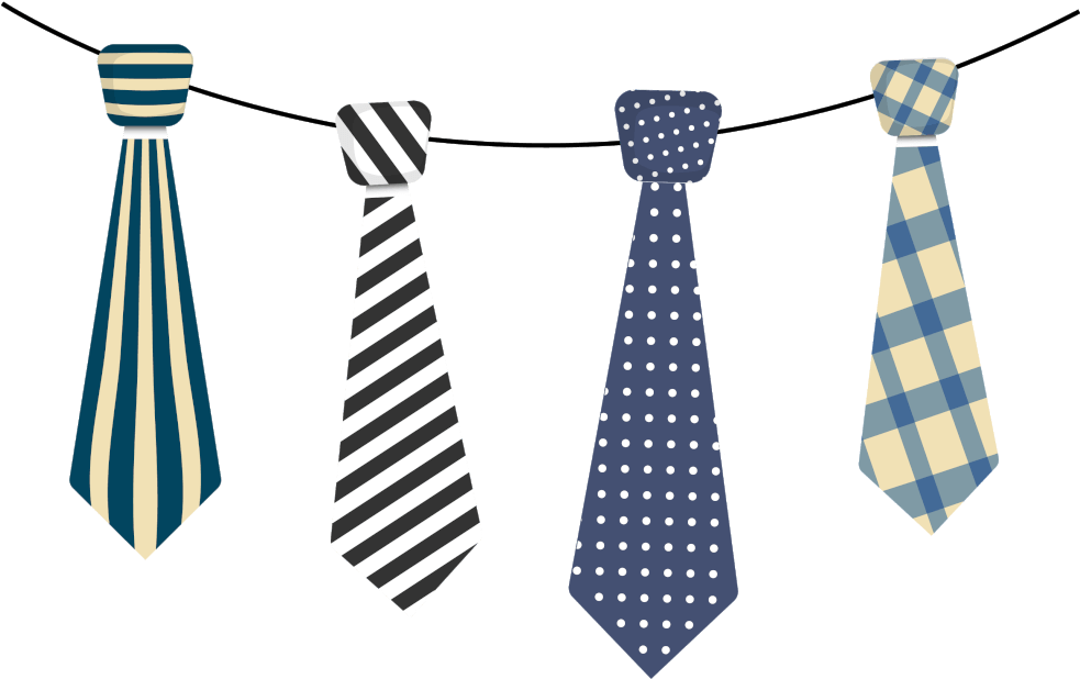Assorted Neckties Graphic PNG image