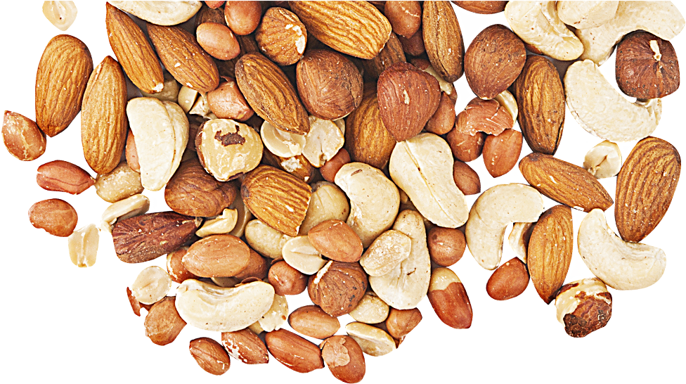 Assorted Nutsand Seeds Top View PNG image