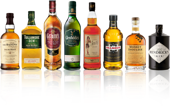 Assorted Premium Spirits Collection PNG image