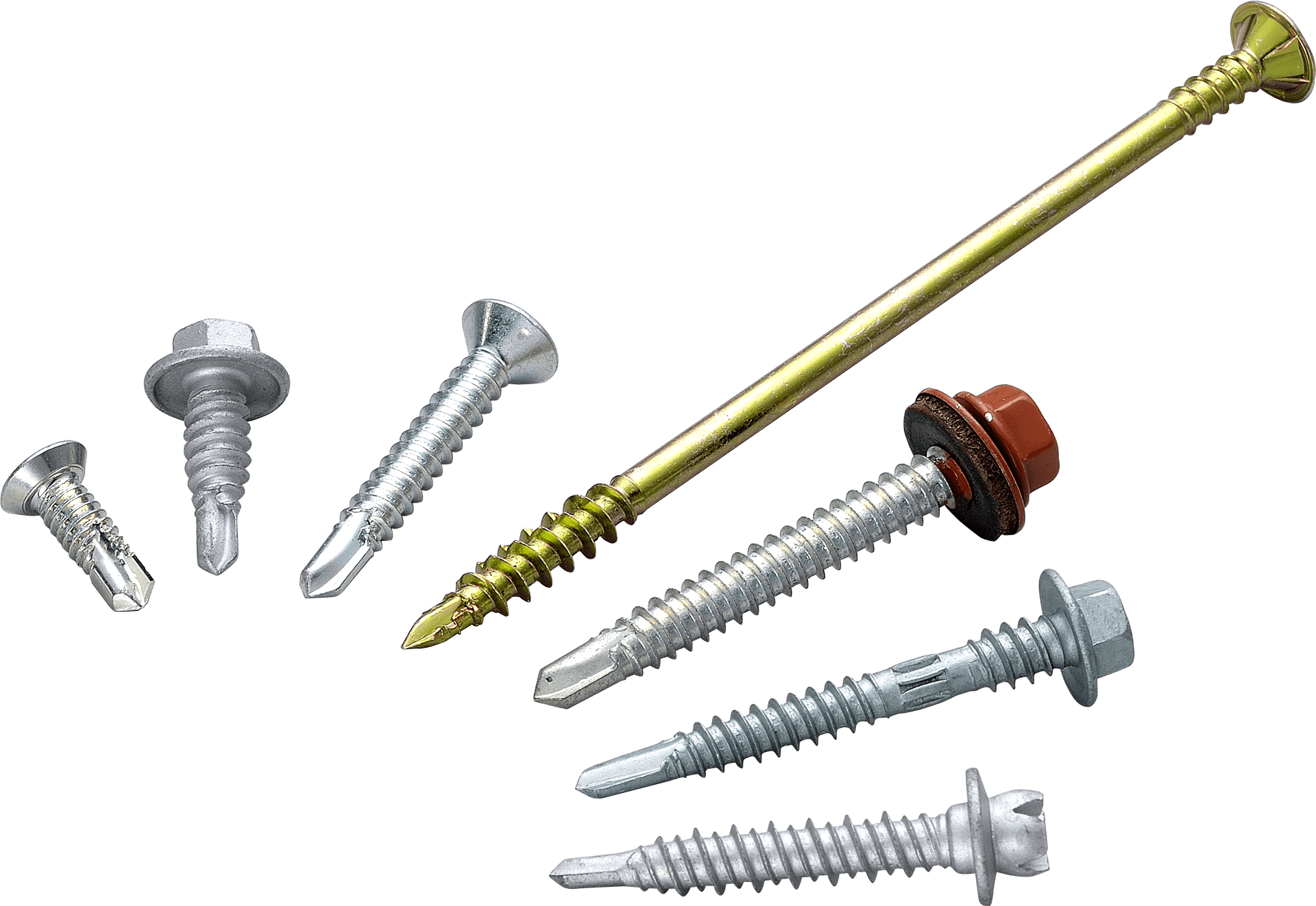 Assorted Screwsand Fasteners PNG image