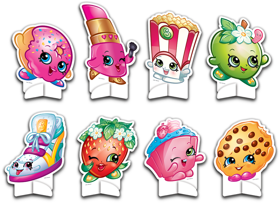 Assorted Shopkins Characters PNG image