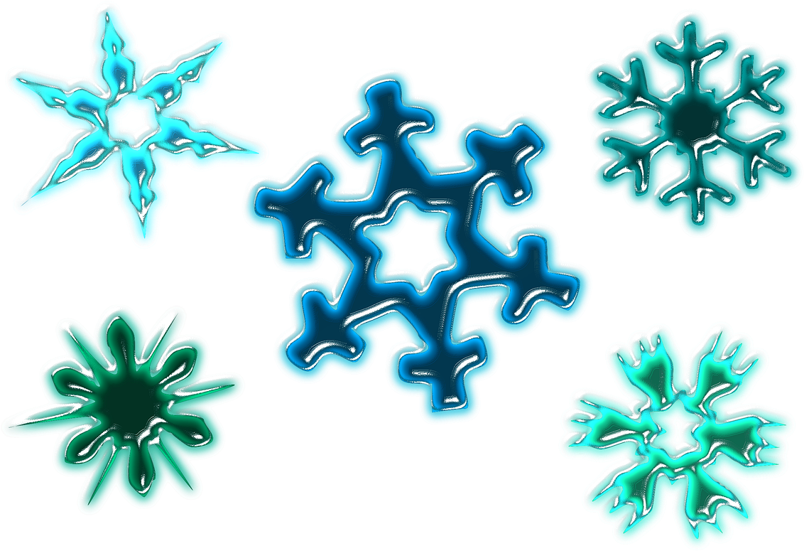 Assorted Snowflakes Design PNG image