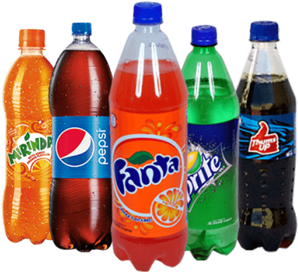Assorted Soft Drinks Collection PNG image