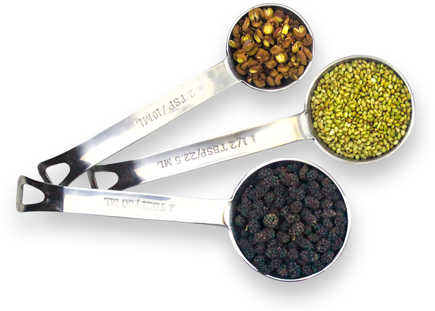 Assorted Spicesin Measuring Spoons PNG image