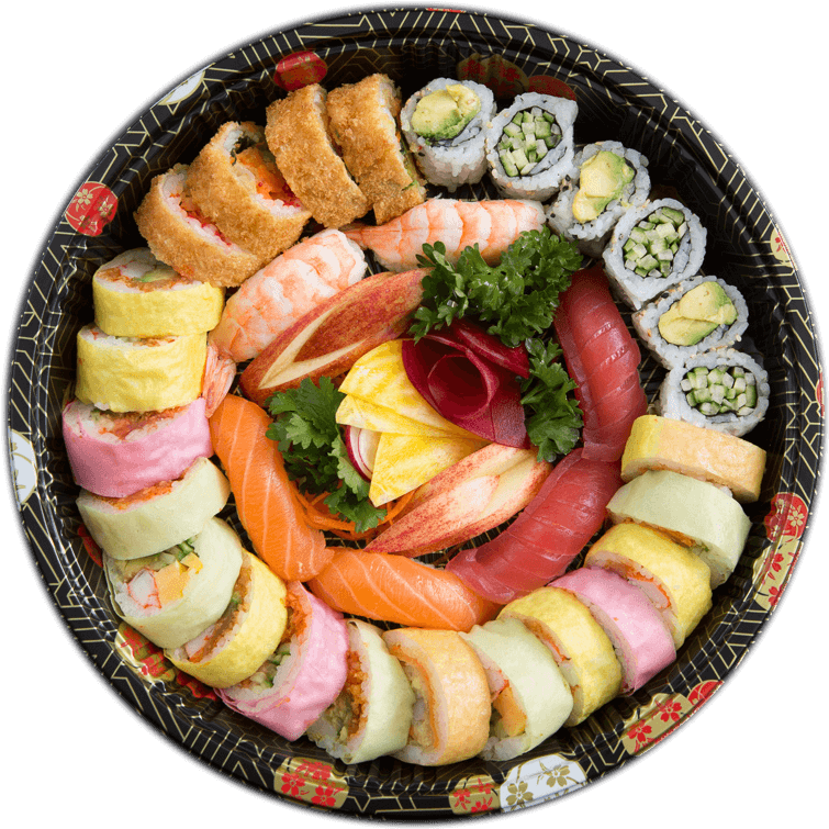 Assorted Sushi Platter PNG image