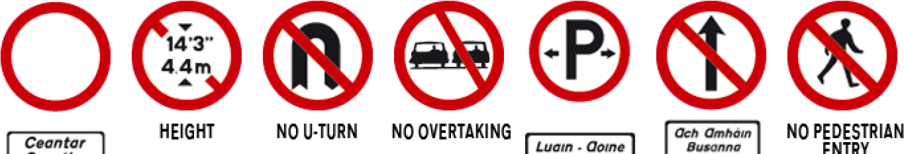 Assorted Traffic Signs Collection PNG image