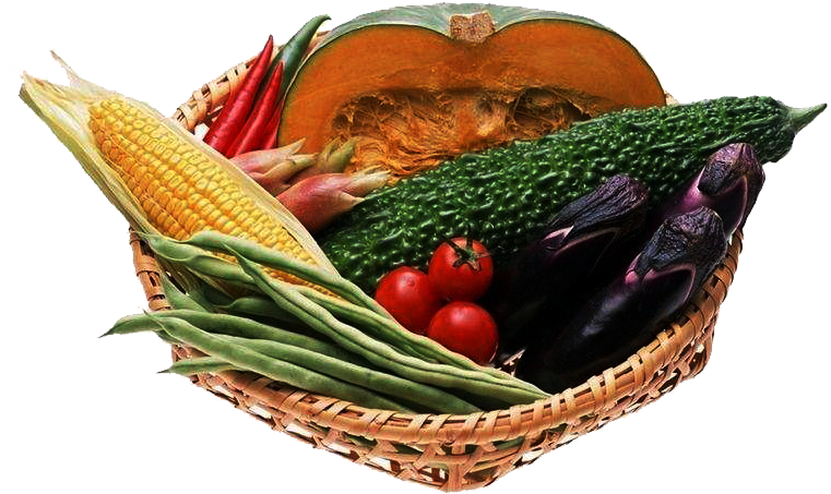 Assorted Vegetablesin Basket PNG image