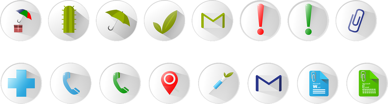 Assorted Web And App Icons PNG image