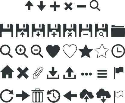 Assorted Web Icons Collection PNG image