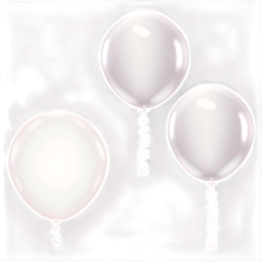 Assorted White Balloons Png Fql PNG image