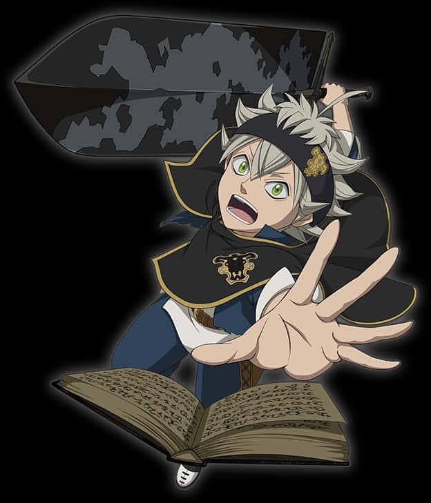 Asta Black Clover Anime Character PNG image