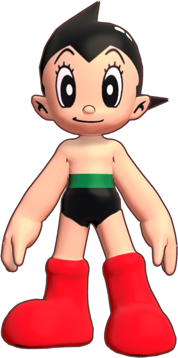 Astro Boy Character Render PNG image