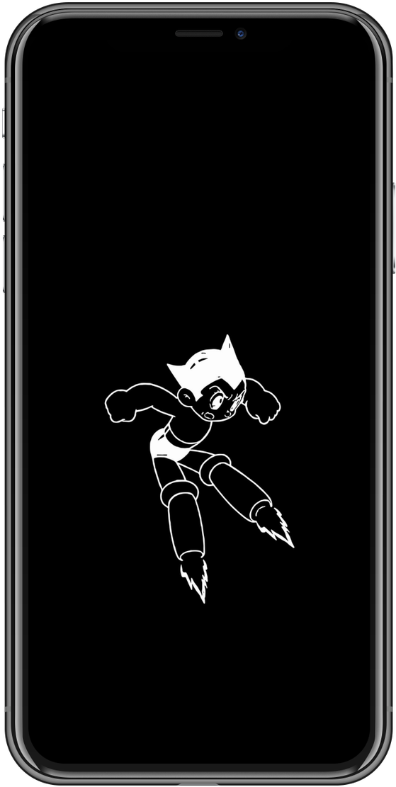 Astro Boy Flying Silhouette PNG image