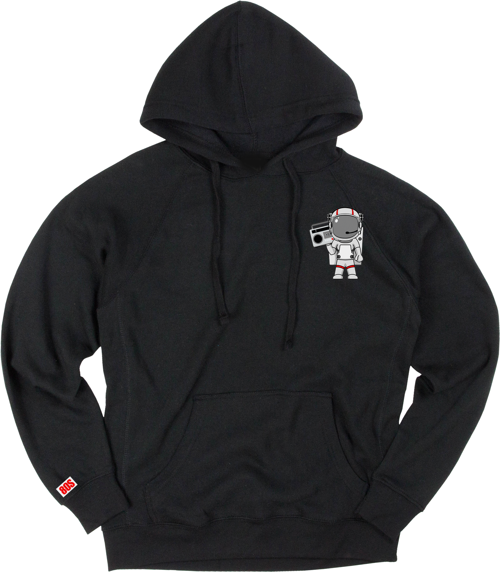 Astronaut Graphic Black Hoodie PNG image