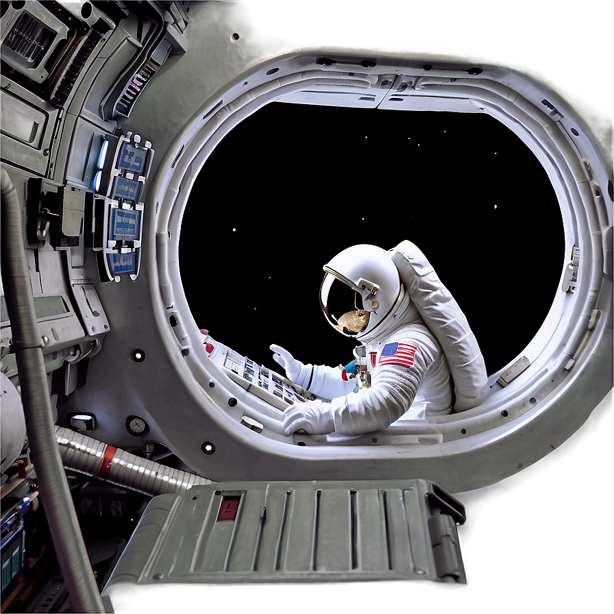 Astronaut In Spaceship Cockpit Png 05212024 PNG image