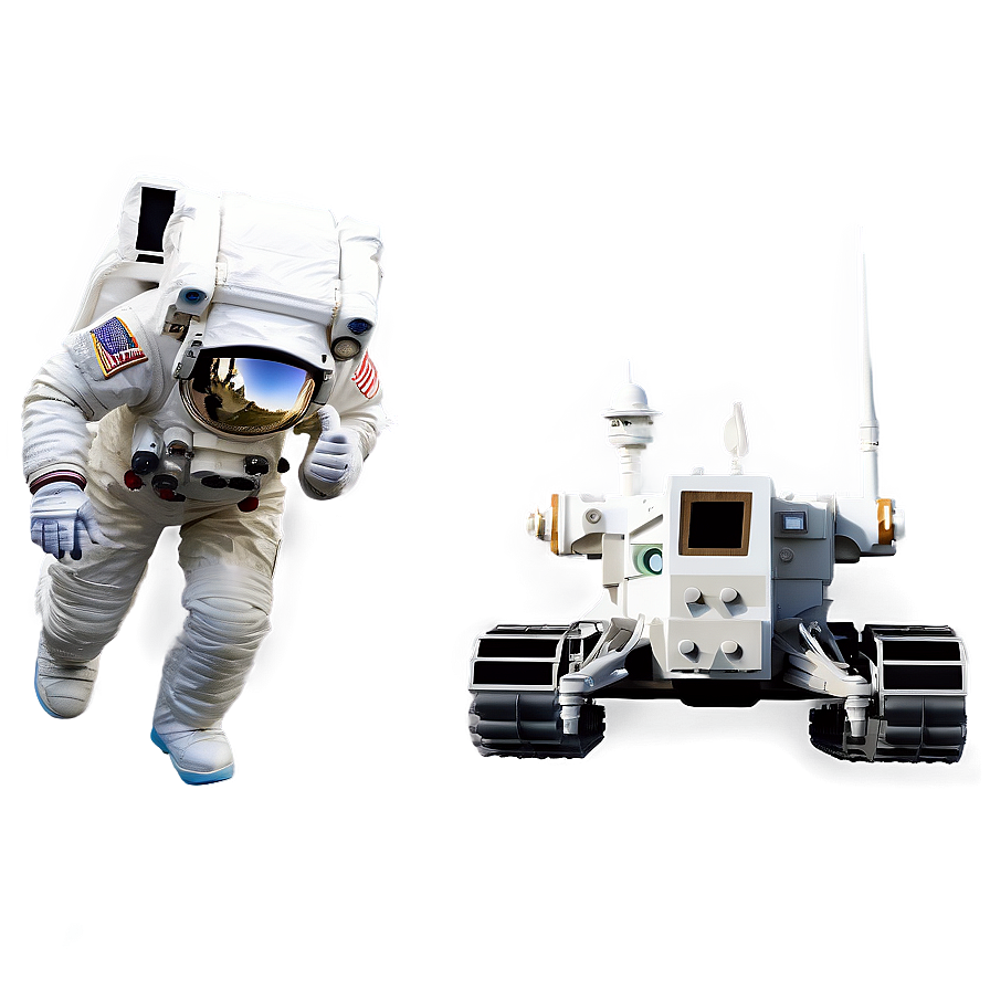 Astronaut With Space Rover Png 38 PNG image