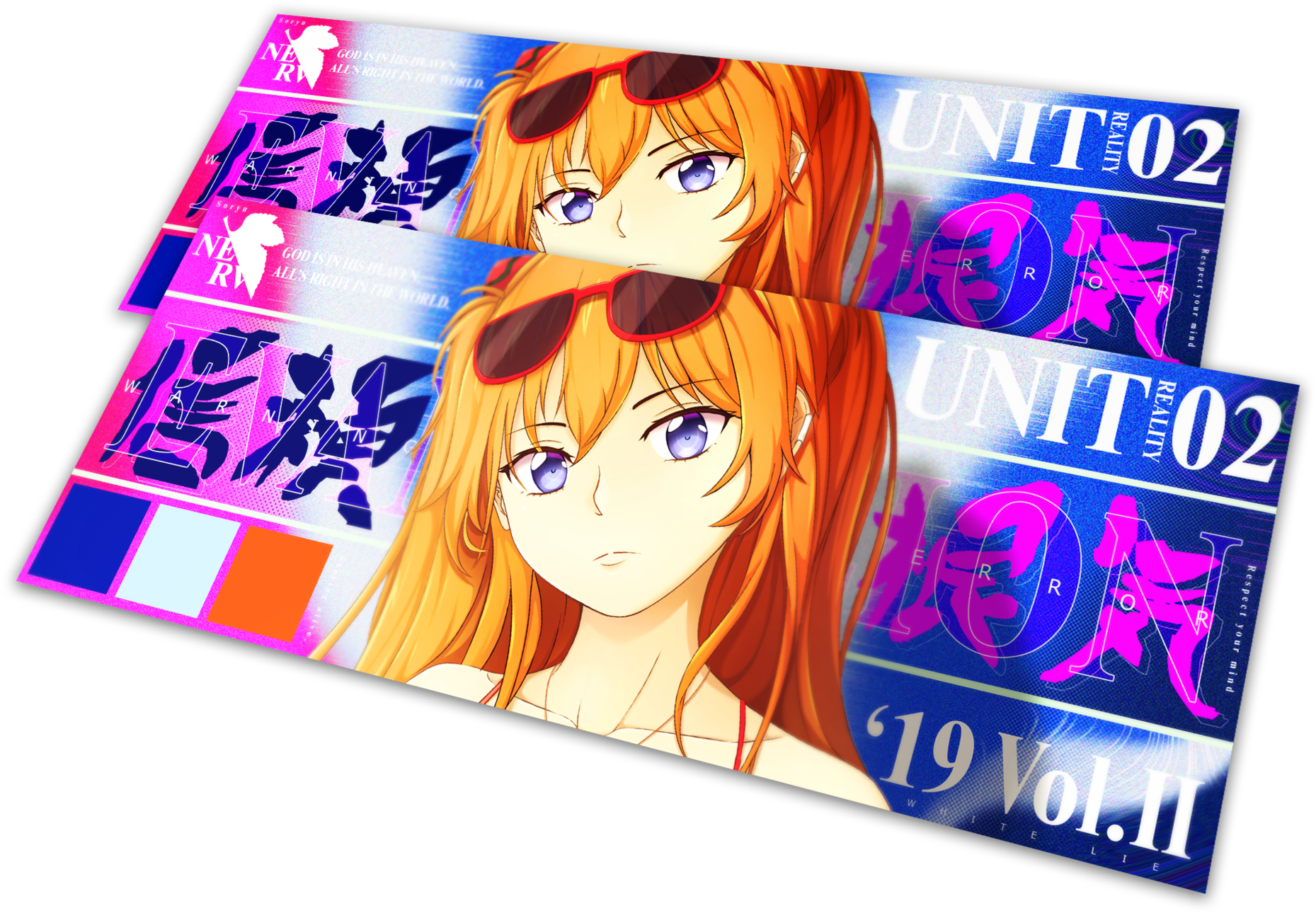 Asuka Langley Sunglasses Neon Genesis Evangelion PNG image