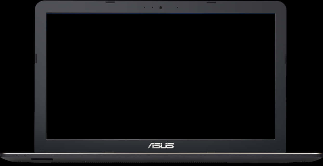 Asus Laptop Front View Black PNG image