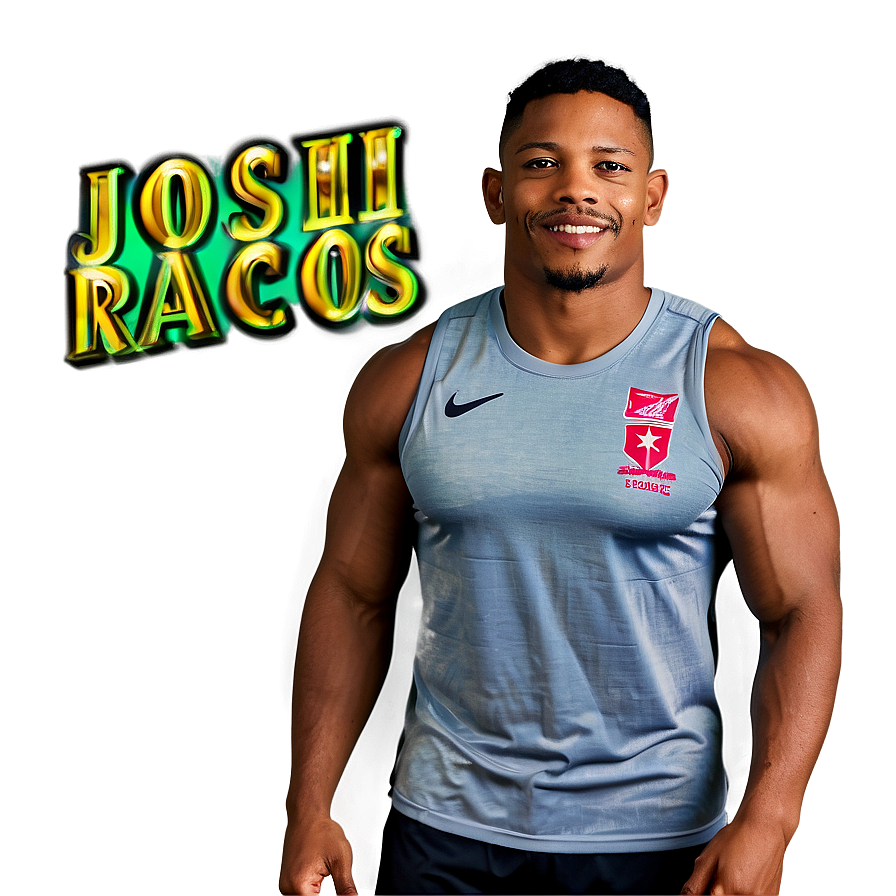 Athlete Josh Jacobs Promotional Graphic PNG image