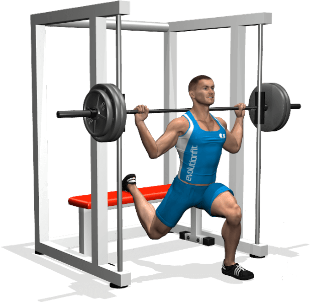 Athlete Performing Barbell Squat Exercise PNG image