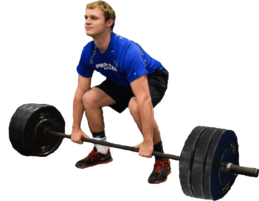 Athlete Performing Deadlift PNG image