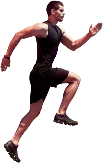 Athletic Man Performing Lunge Exercise PNG image