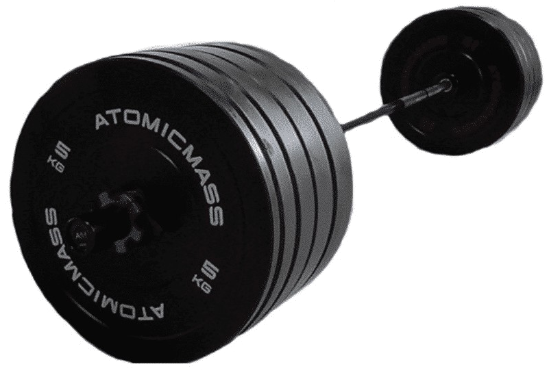 Atomic Mass Black Barbell Weights PNG image