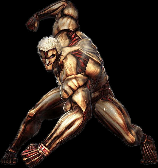 Attackon Titan Armored Titan Readyfor Battle PNG image