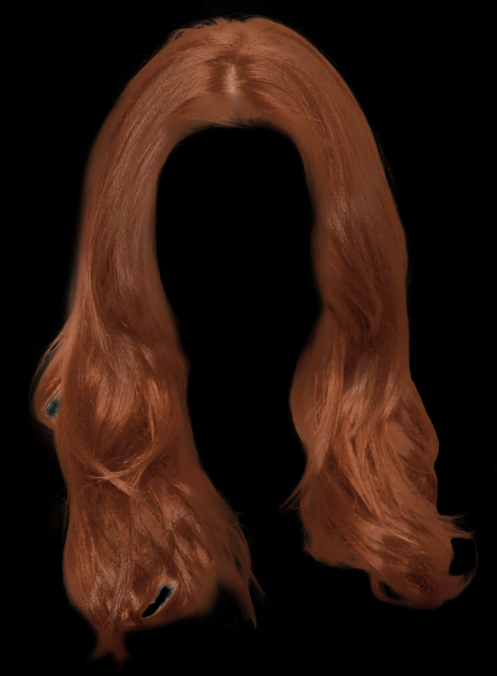 Auburn Hair Long Wavy Texture PNG image