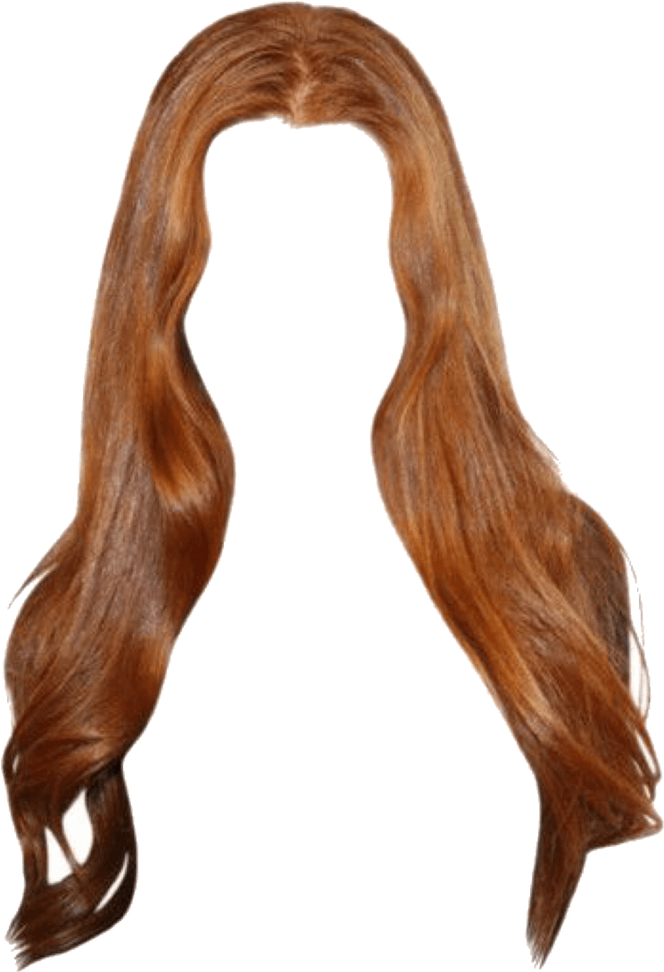 Auburn Hair Wig Transparent Background PNG image