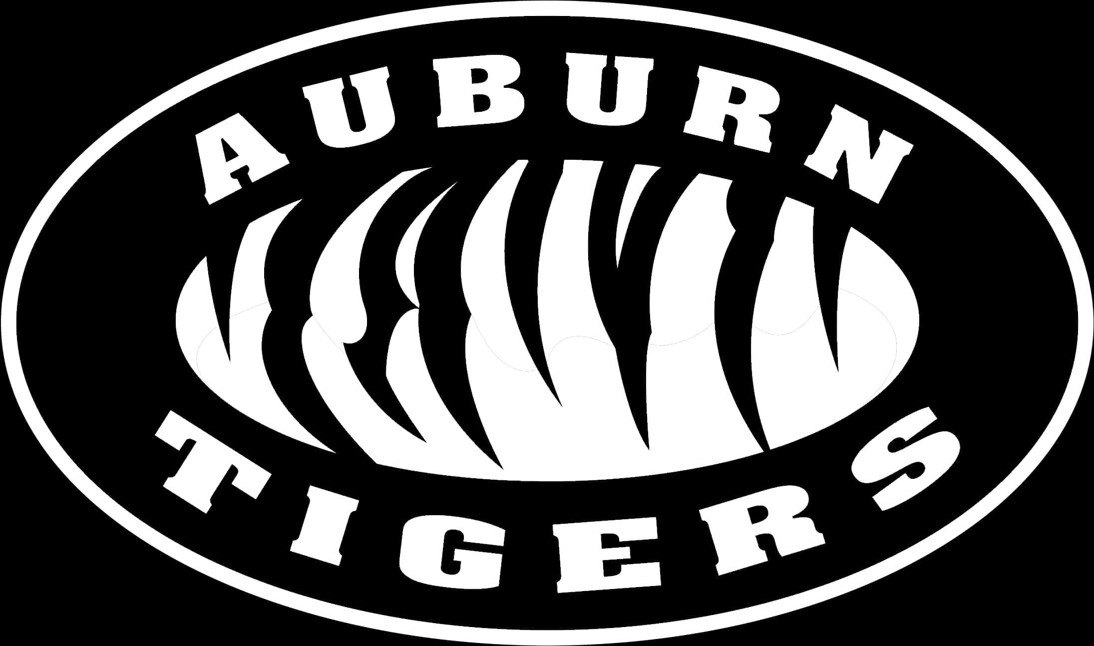 Auburn Tigers Logo Blackand White PNG image