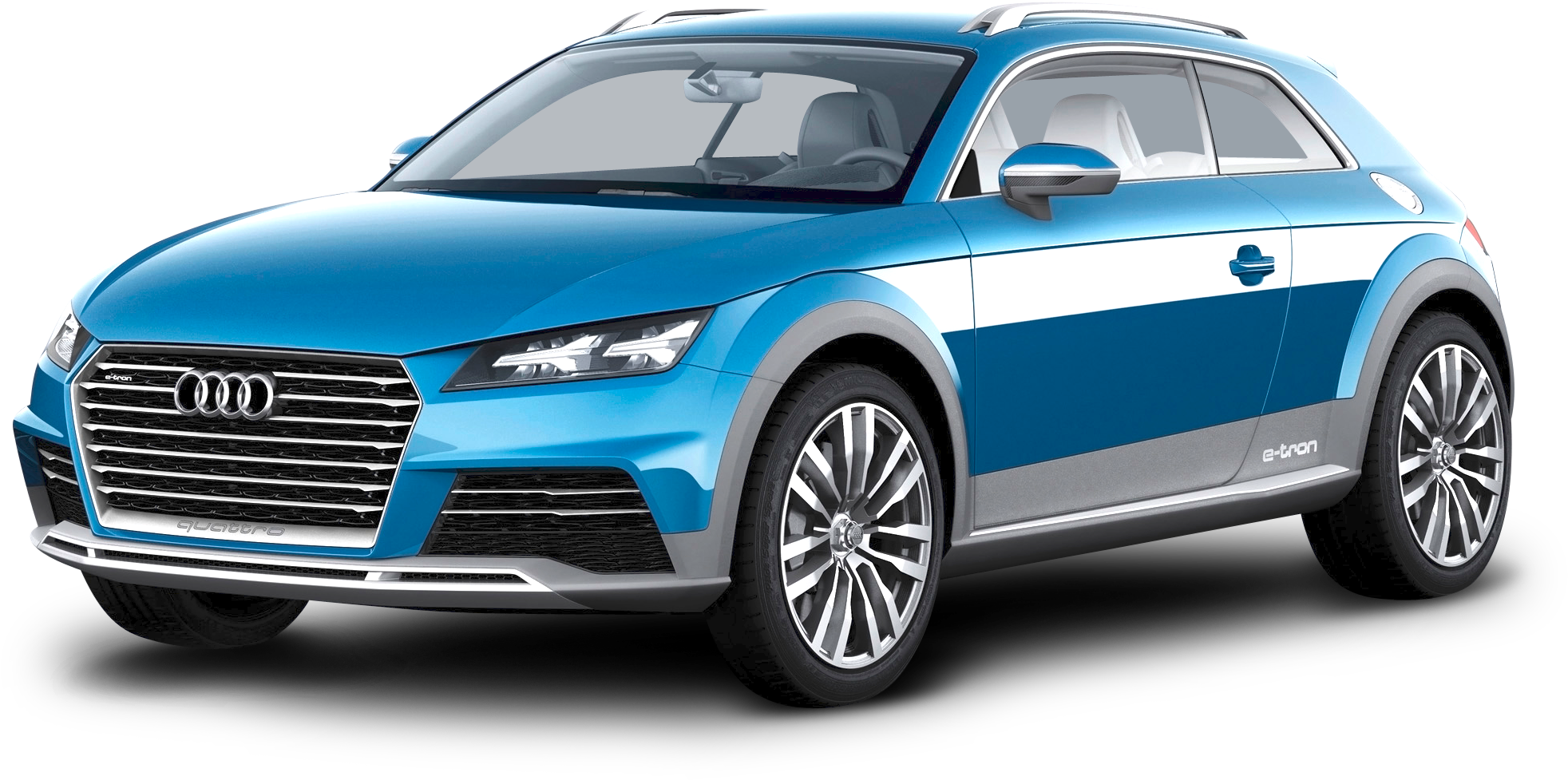 Audi Etron Blue Side View PNG image