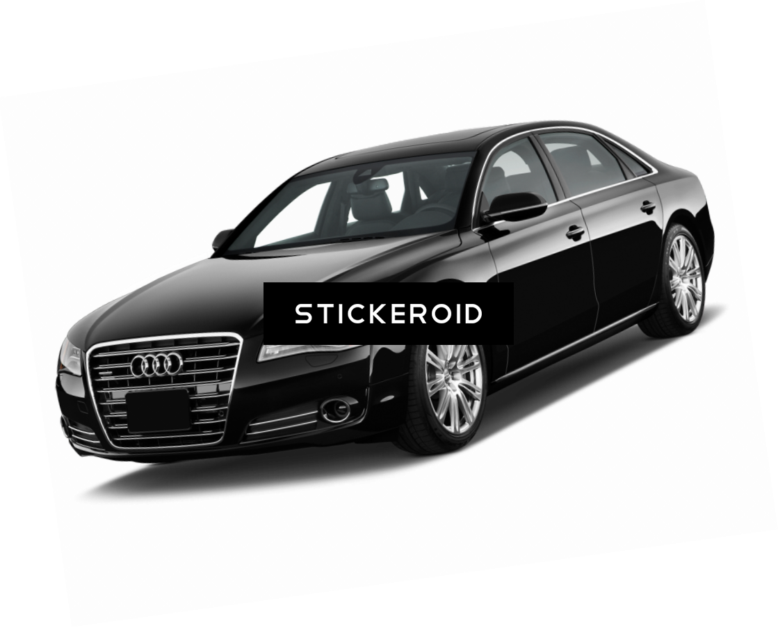 Audi Luxury Sedan Black Profile View PNG image