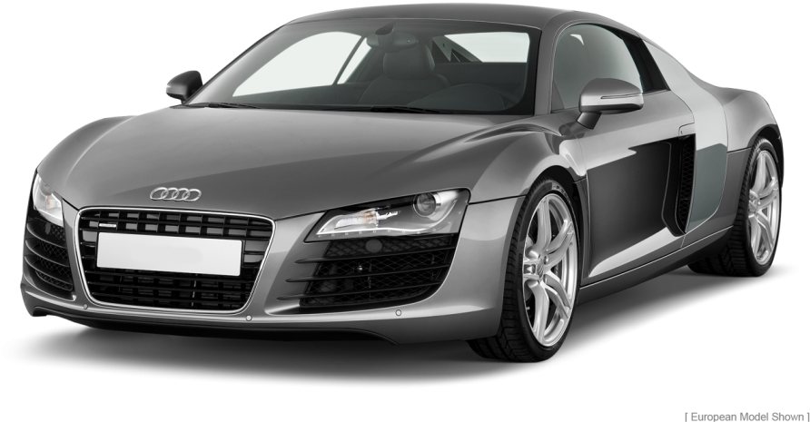 Audi R8 Silver Sports Car PNG image