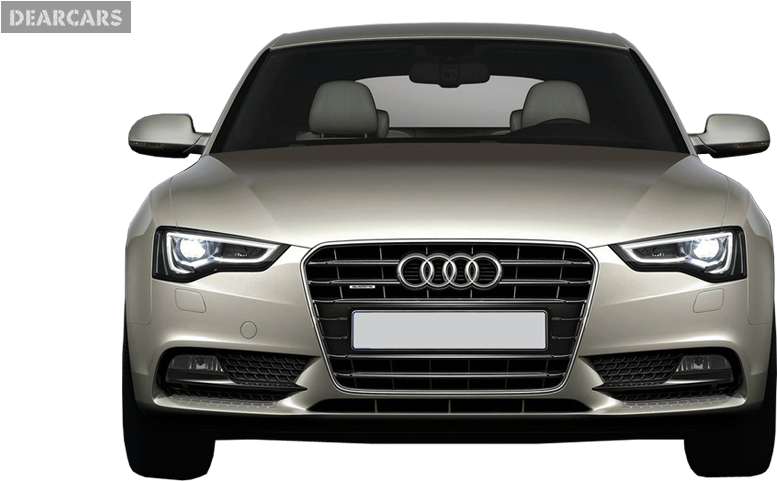 Audi Silver Sedan Front View PNG image