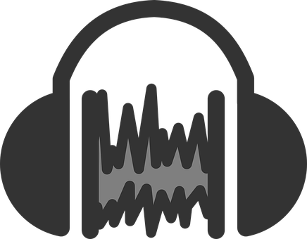 Audio Wave Headphones Icon PNG image
