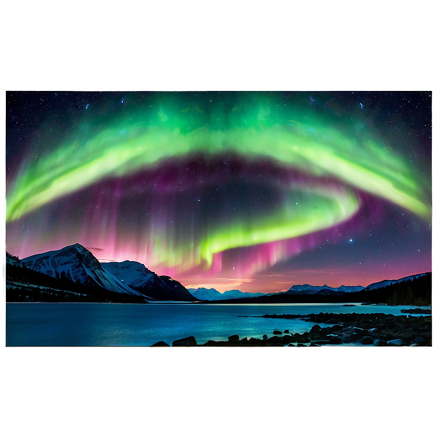 Aurora Borealis Landscape Png 06242024 PNG image