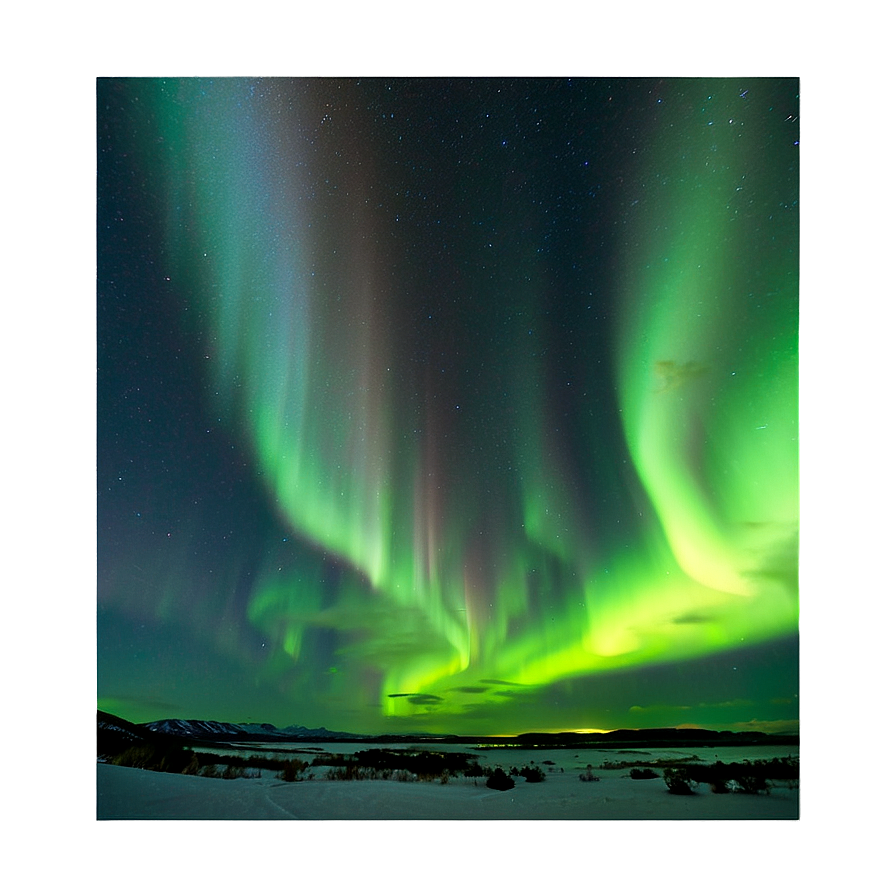 Aurora Borealis Under Stars Png 4 PNG image