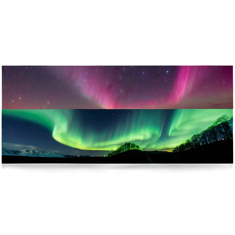 Aurora Borealis Under Stars Png 89 PNG image