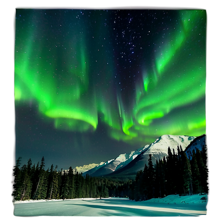 Aurora Borealis Wilderness Scene Png 66 PNG image