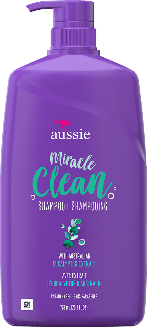 Aussie Miracle Clean Shampoo Bottle PNG image