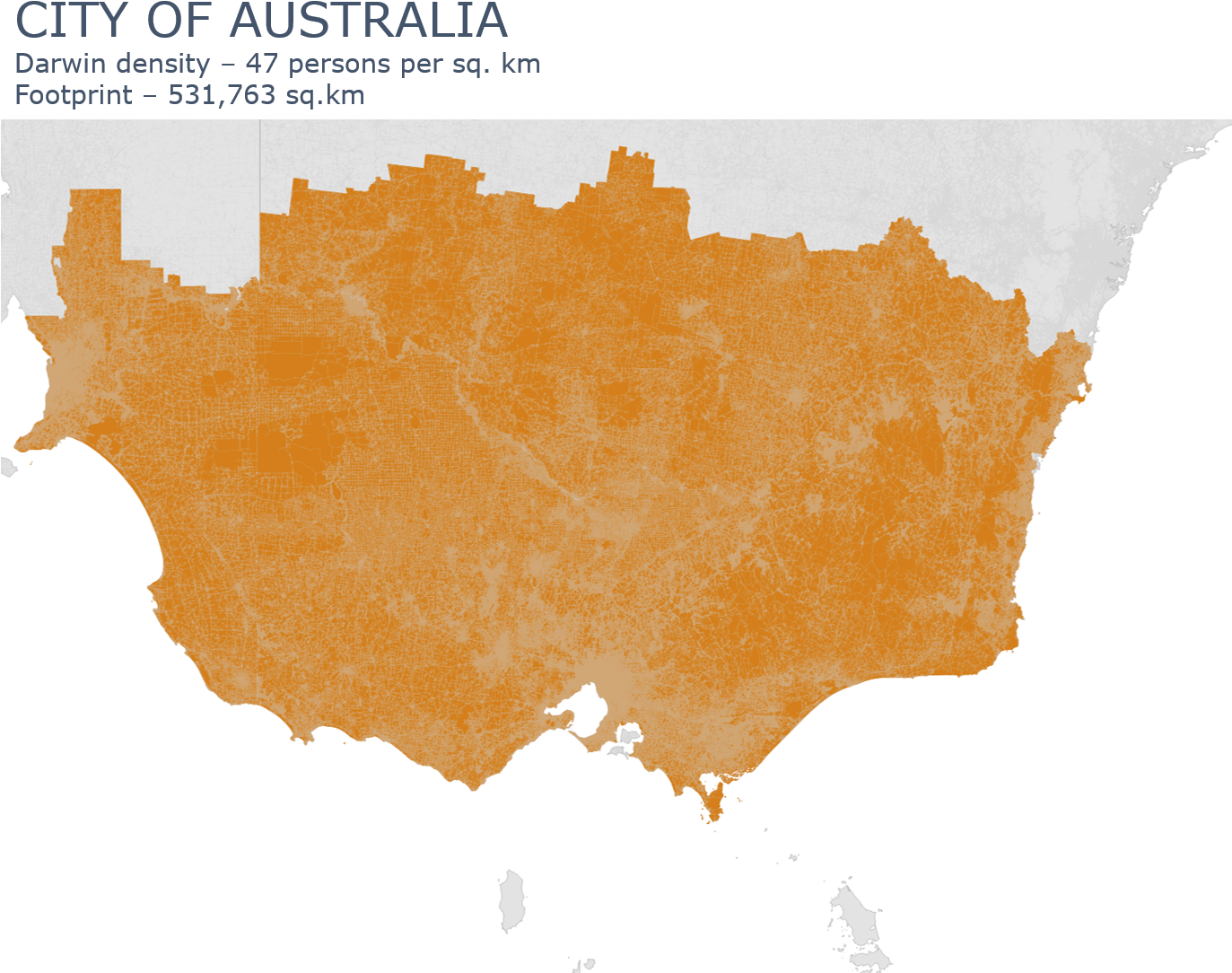 Australia Population Density Map PNG image