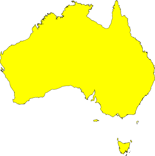 Australia Simplified Map Outline PNG image