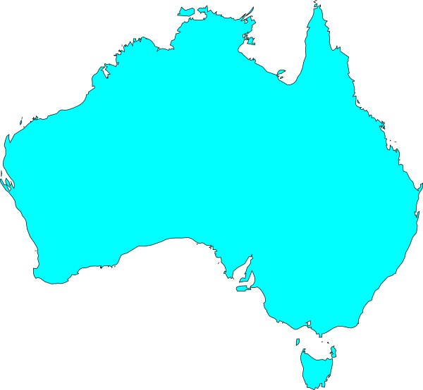 Australia Simplified Map Outline PNG image