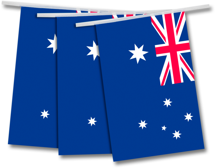 Australian Flag Hangingon Pole PNG image