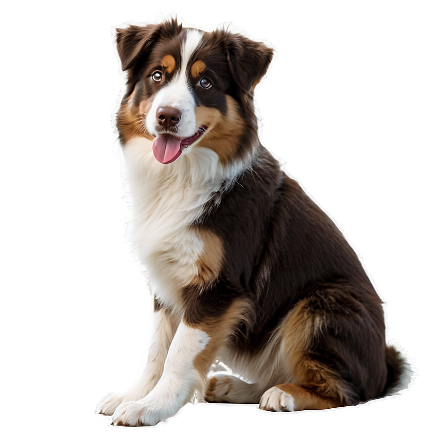 Australian Shepherd And Puppy Png 1 PNG image