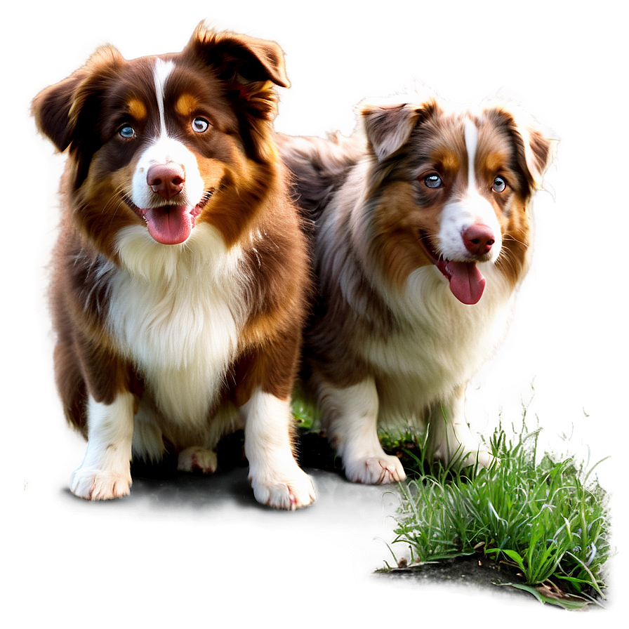 Australian Shepherd In Field Png Nia32 PNG image